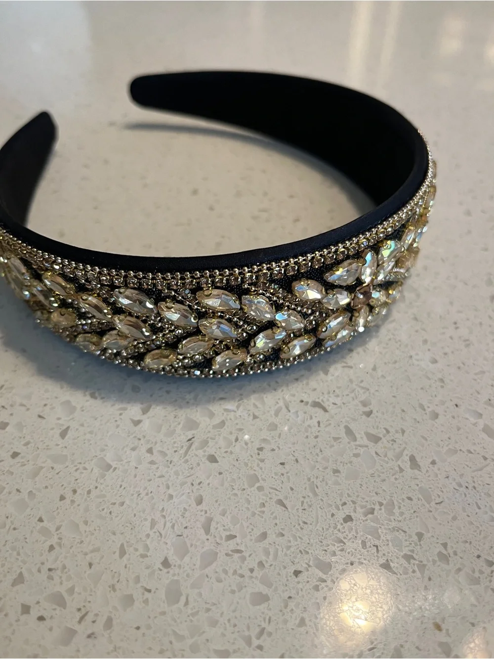 Embellished black‎ and gold Crystal Headband